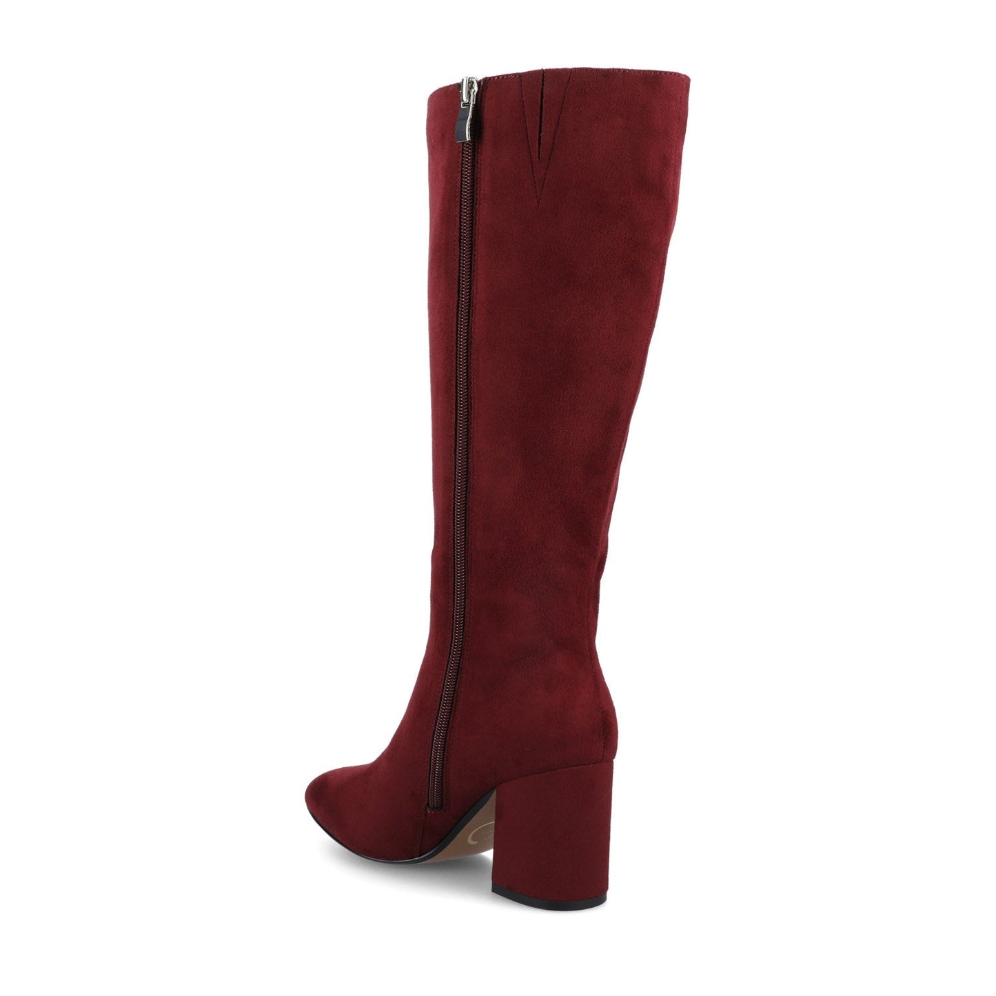 Journee AMEYLIA KNEE-HIGH BOOTS - Oxblood Faux Suede