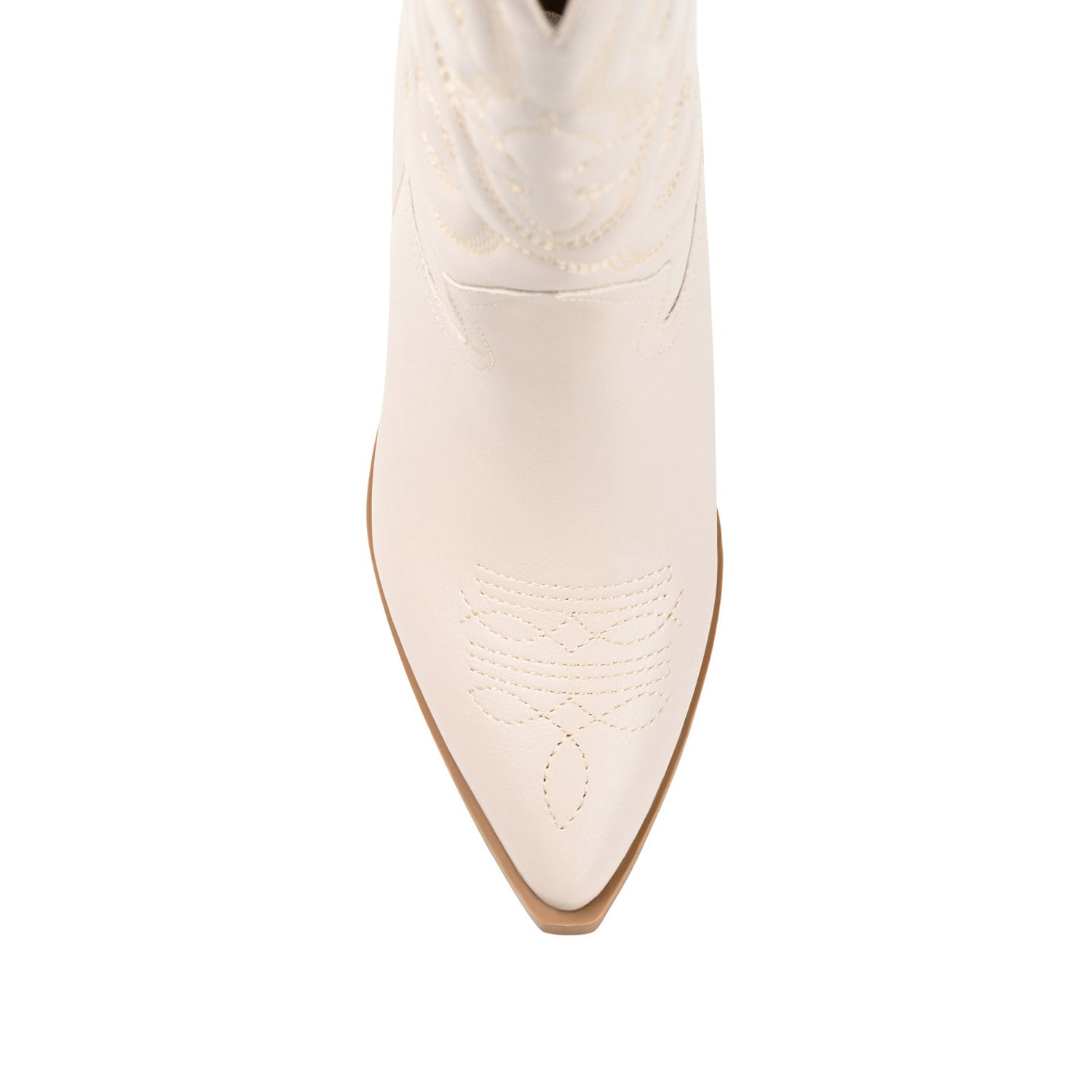 Journee CHANTRY COWGIRL BOOTS IN VEGAN LEATHER - Beige PU