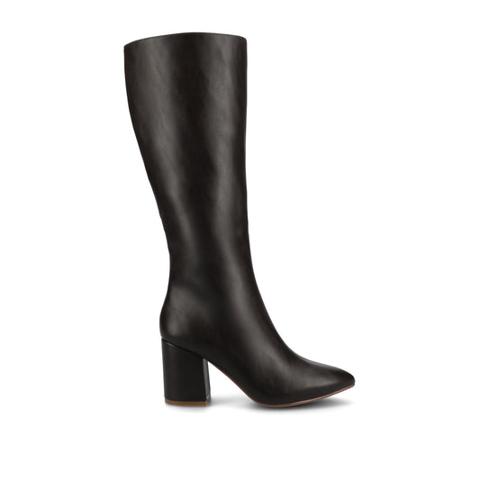 Journee AMEYLIA VEGAN LEATHER KNEE-HIGH BOOTS - Brown PU