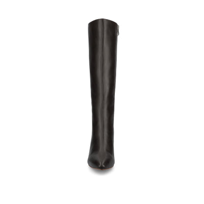 Journee AMEYLIA VEGAN LEATHER KNEE-HIGH BOOTS - Brown PU