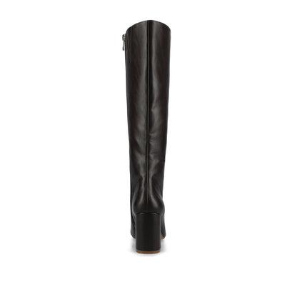 Journee AMEYLIA VEGAN LEATHER KNEE-HIGH BOOTS - Brown PU