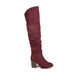 Wine Faux Suede