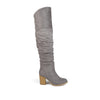 Grey Faux Suede