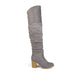 Grey Faux Suede