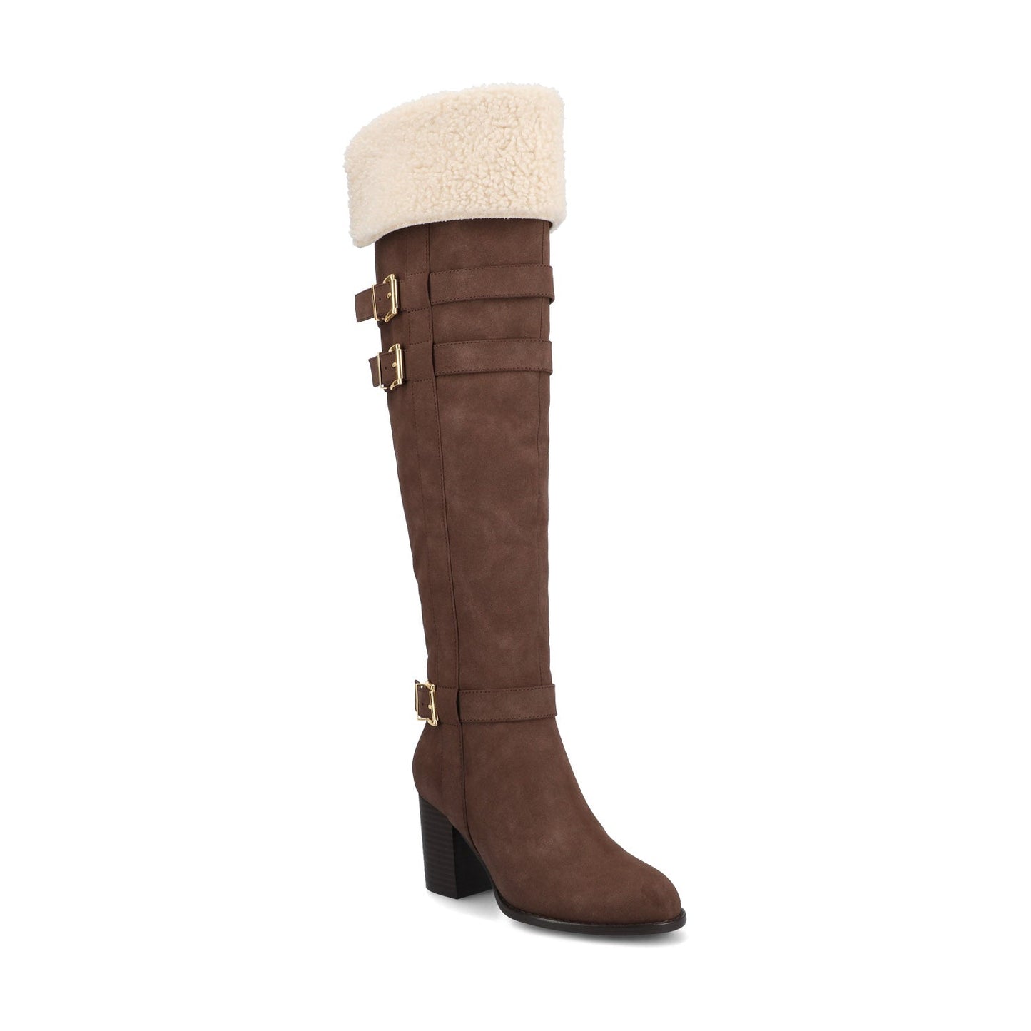 Journee ALYZA OVER THE KNEE BOOTS - Chocolate
