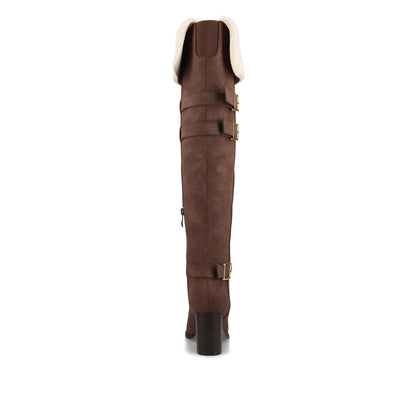 Journee ALYZA OVER THE KNEE BOOTS - Chocolate