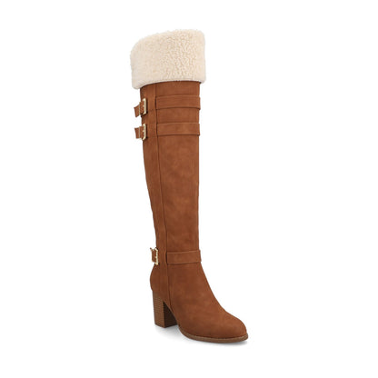 Journee ALYZA OVER THE KNEE BOOTS - Chestnut