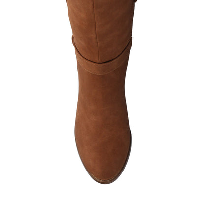 Journee ALYZA OVER THE KNEE BOOTS - Chestnut