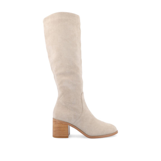 Journee ROMILLY KNEE HIGH BOOTS IN VEGAN LEATHER - Stone