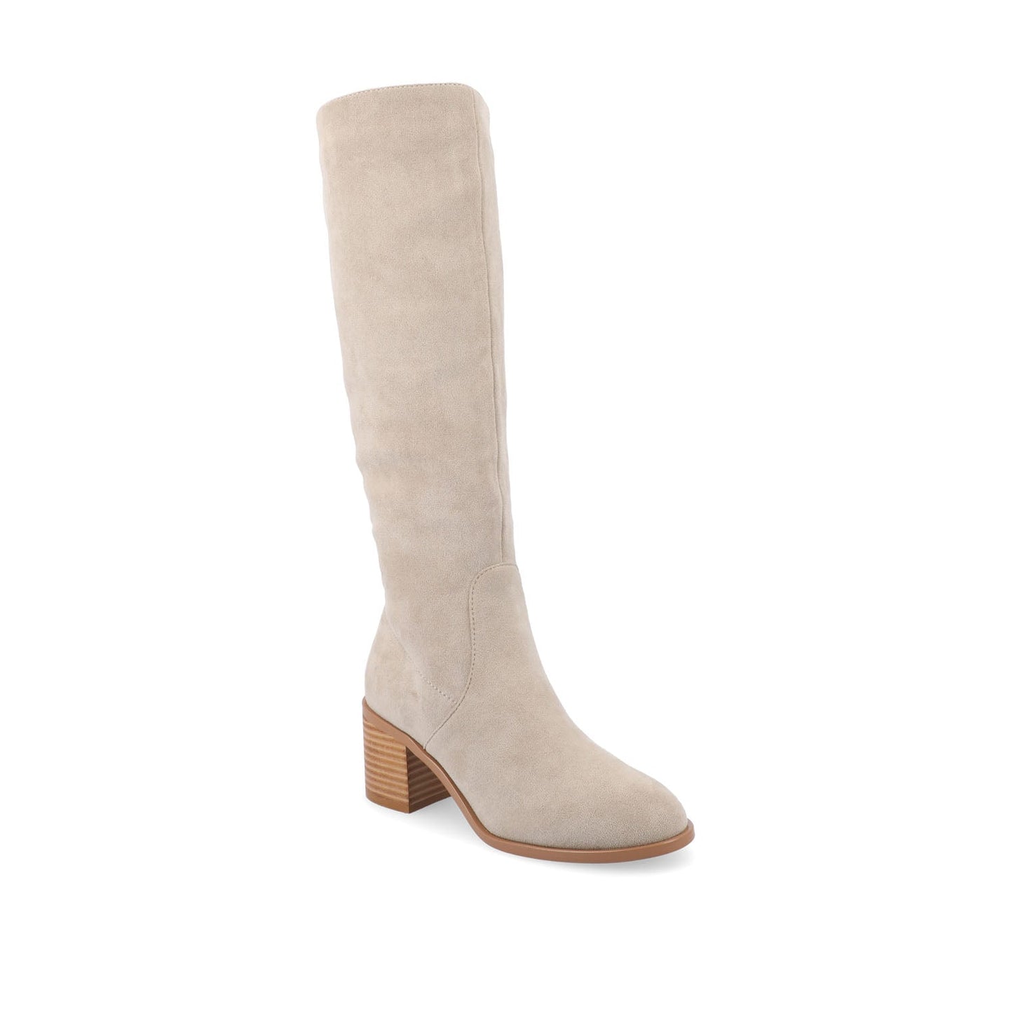Journee ROMILLY KNEE HIGH BOOTS IN VEGAN LEATHER - Stone