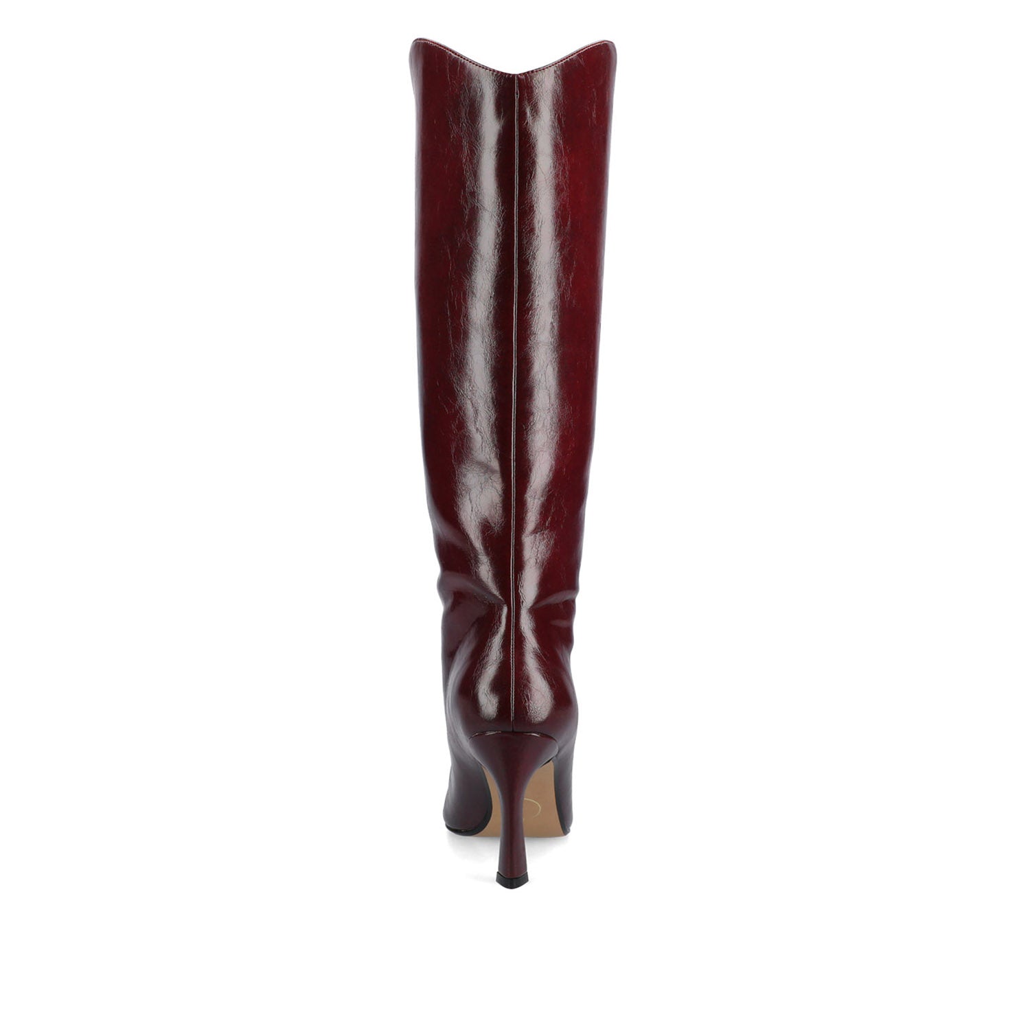 Journee REHELA KNEE HIGH BOOTS IN VEGAN LEATHER - Oxblood Patent