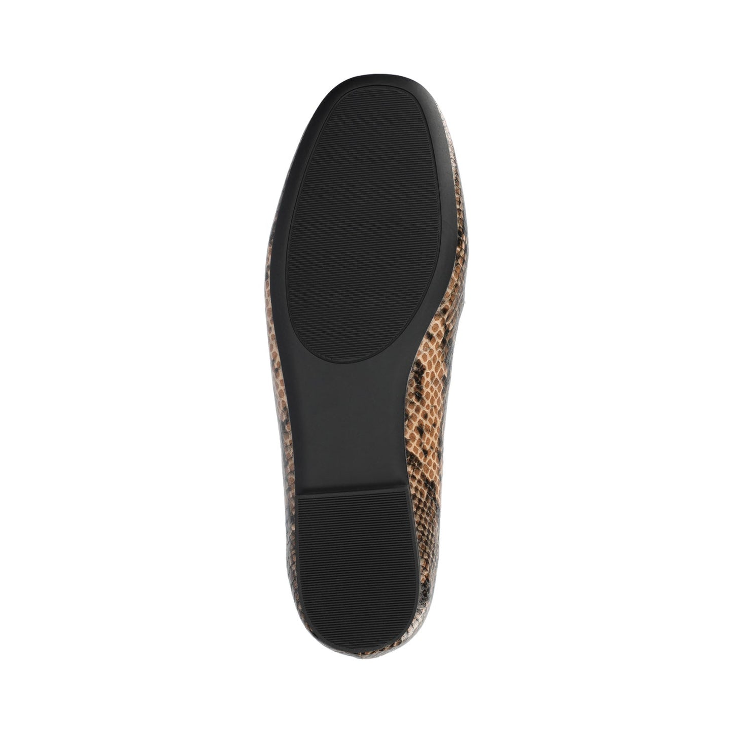 Journee WRENN PRINTED LOAFER FLATS IN WIDE - Brown Snake