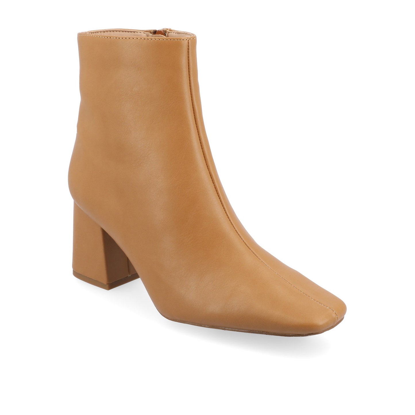 Journee HAYLINN VEGAN LEATHER BOOTIES IN WIDE - Tan PU