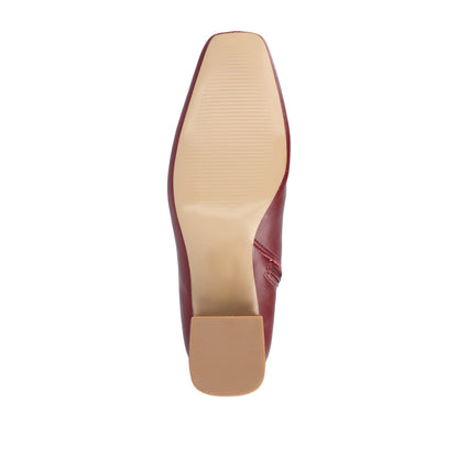 Journee HAYLINN VEGAN LEATHER BOOTIES IN WIDE - Brick PU