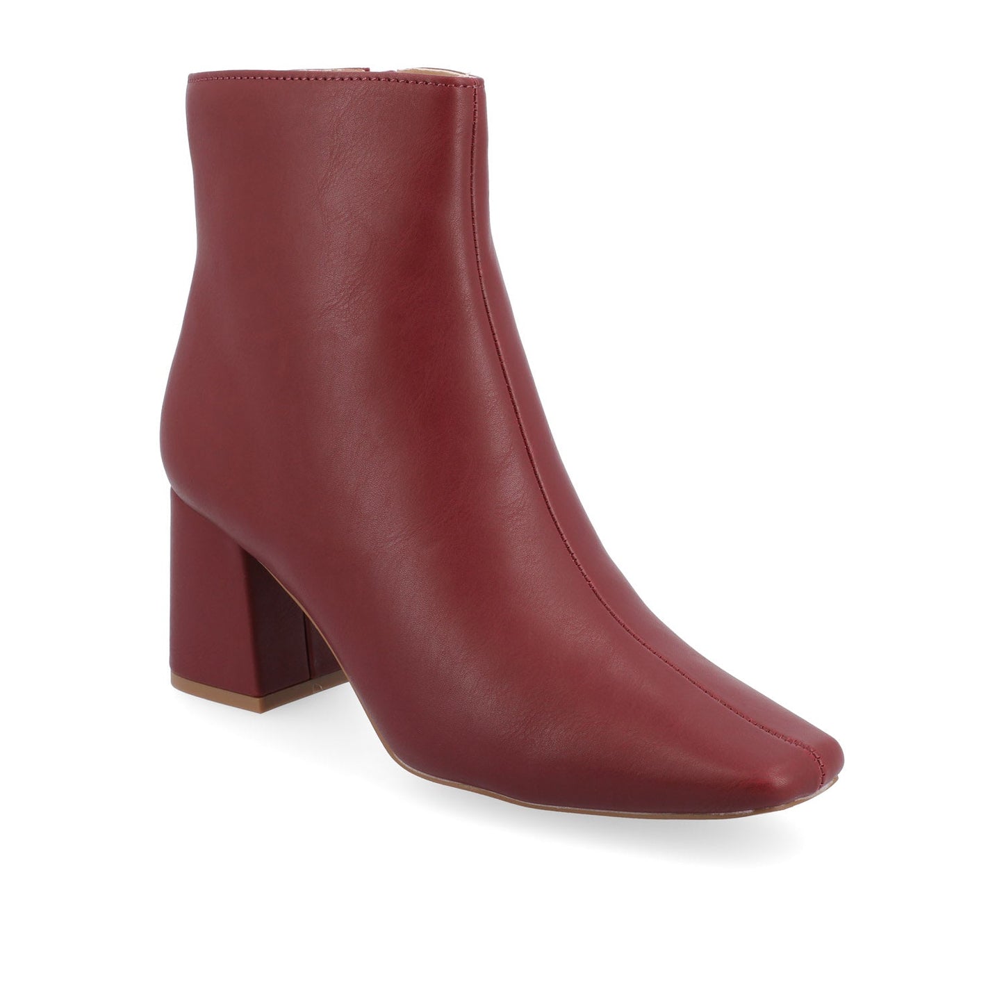 Journee HAYLINN VEGAN LEATHER BOOTIES IN WIDE - Brick PU