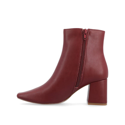 Journee HAYLINN VEGAN LEATHER BOOTIES IN WIDE - Brick PU