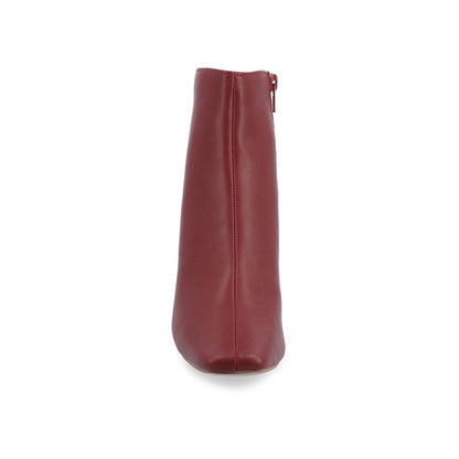 Journee HAYLINN VEGAN LEATHER BOOTIES IN WIDE - Brick PU