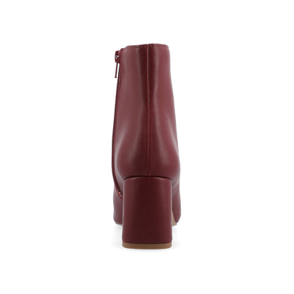 Journee HAYLINN VEGAN LEATHER BOOTIES IN WIDE - Brick PU
