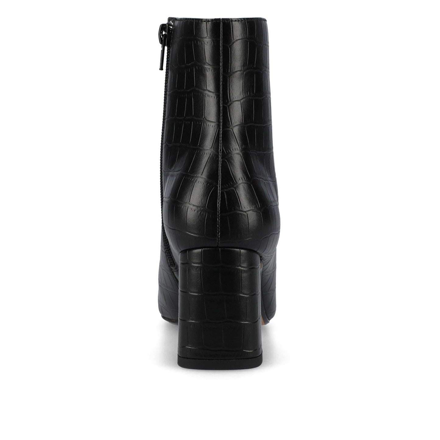 Journee HAYLINN VEGAN LEATHER BOOTIES IN WIDE - Black Croc