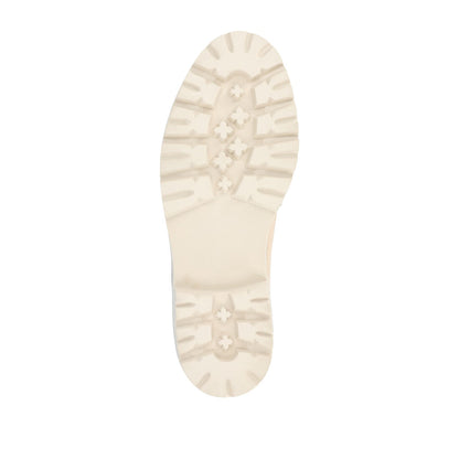 Journee KENLY FAUX SUEDE LOAFER FLATS IN WIDE - Stone Faux Suede