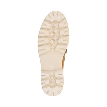 Journee KENLY FAUX SUEDE LOAFER FLATS IN WIDE - Tan Faux Suede