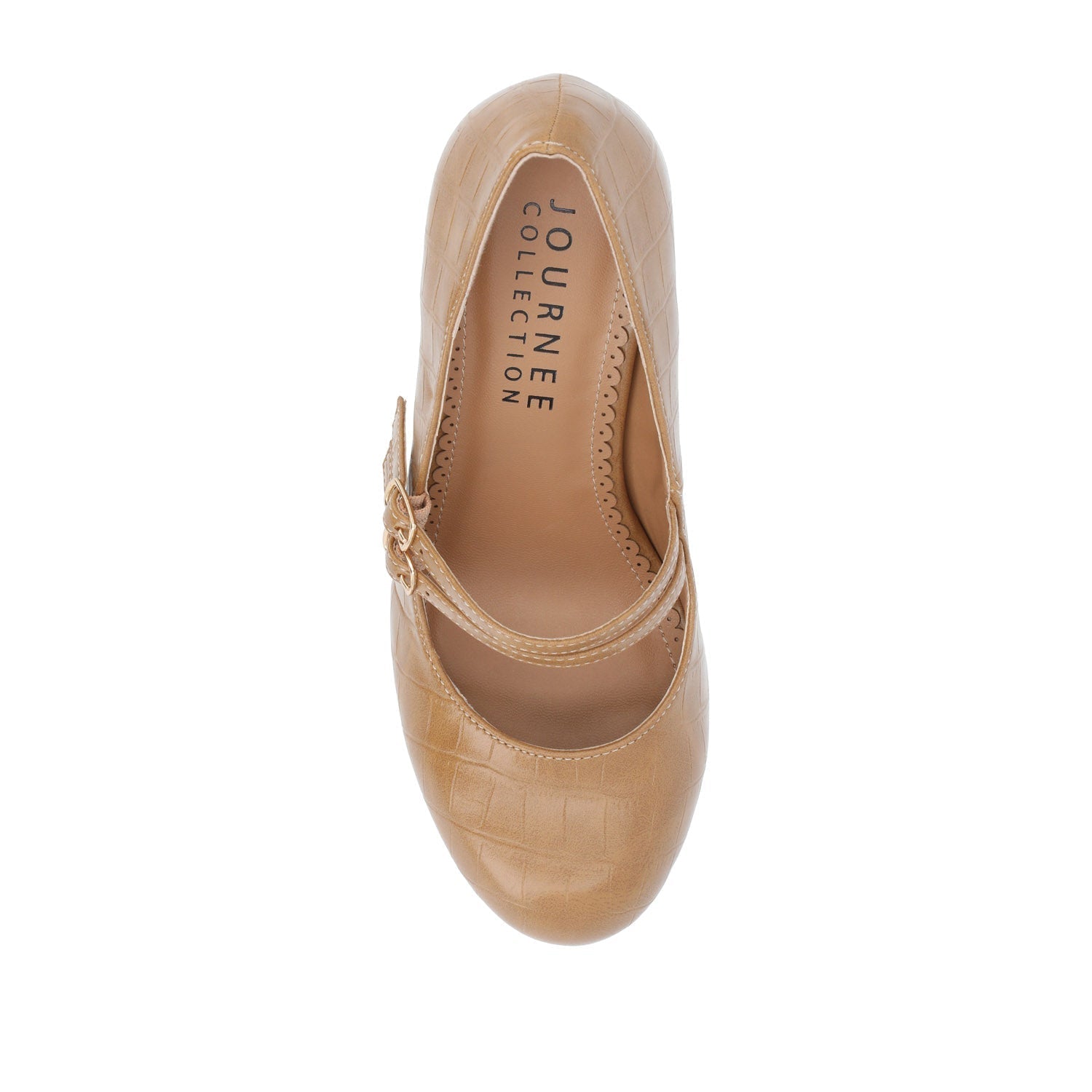 Journee WINDY STATMENT MARY JANE PUMP HEELS IN WIDE - Tan