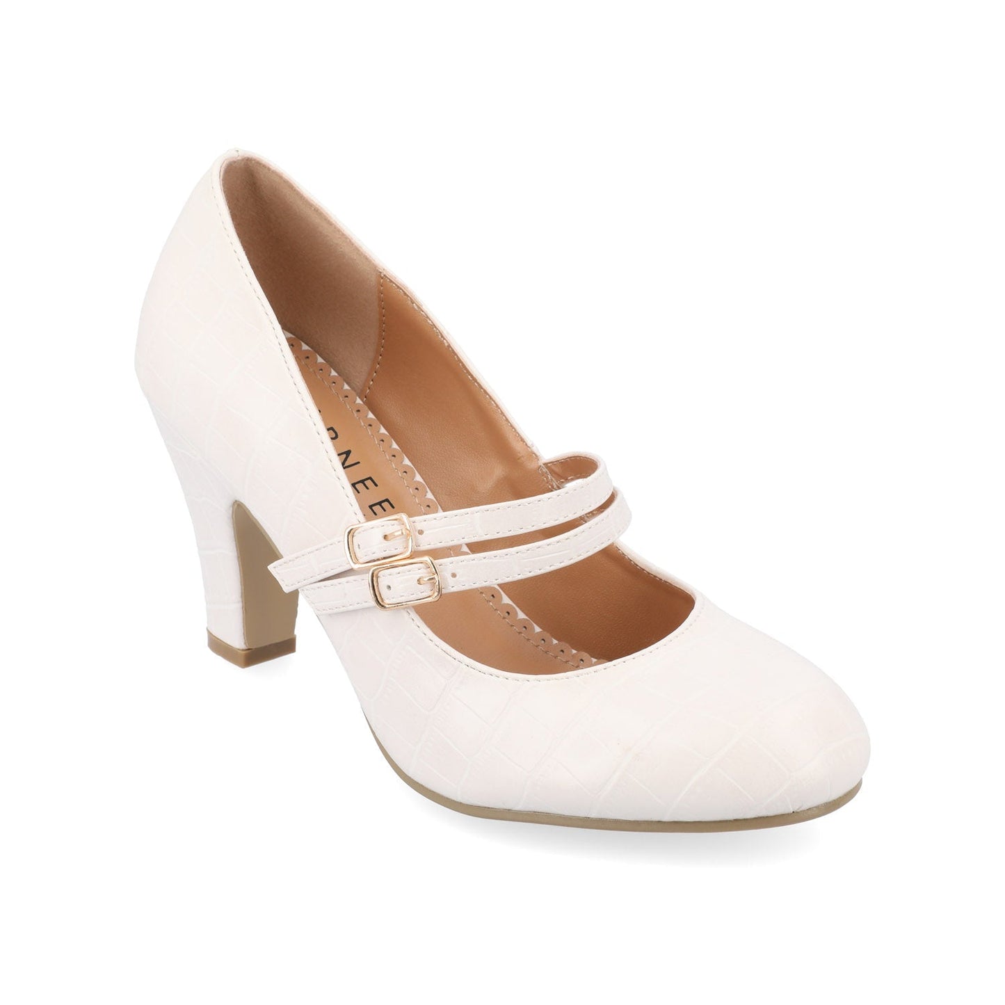 Journee WINDY STATMENT MARY JANE PUMP HEELS IN WIDE - Ivory
