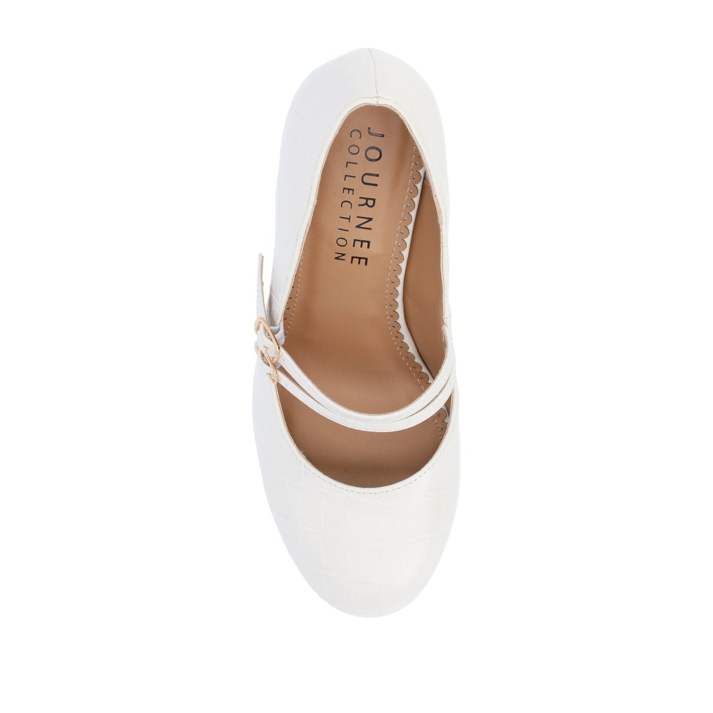Journee WINDY STATMENT MARY JANE PUMP HEELS IN WIDE - Ivory