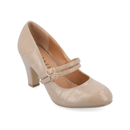 Journee WINDY STATMENT MARY JANE PUMP HEELS IN WIDE - Taupe