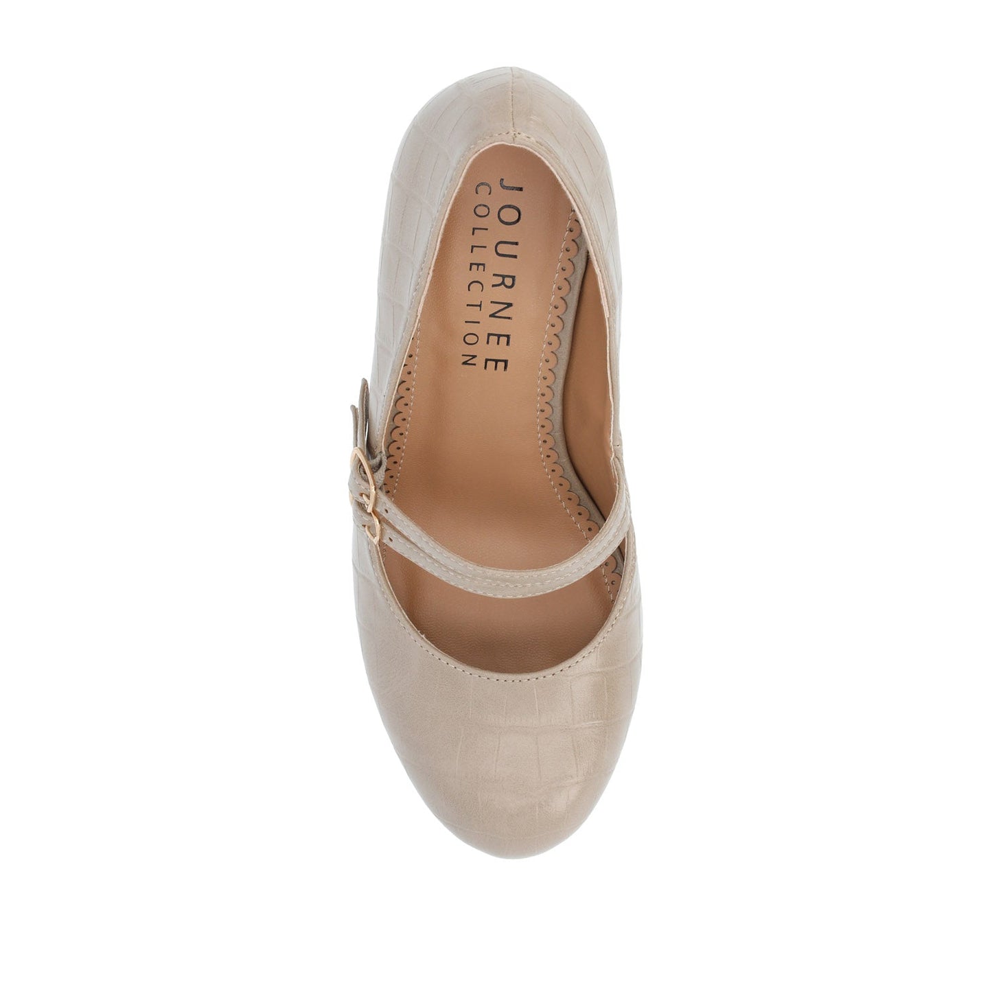 Journee WINDY STATMENT MARY JANE PUMP HEELS IN WIDE - Taupe