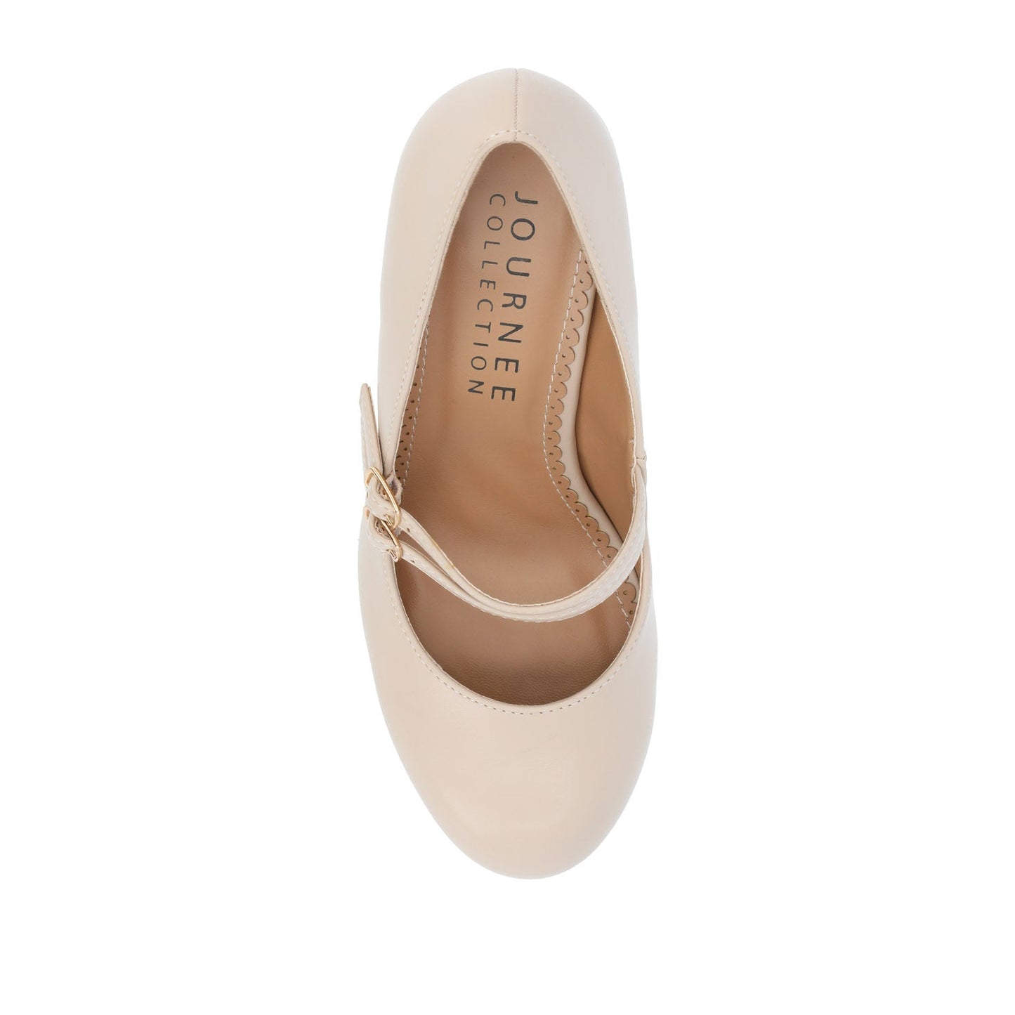 Journee WINDY STATMENT MARY JANE PUMP HEELS IN WIDE - Nude