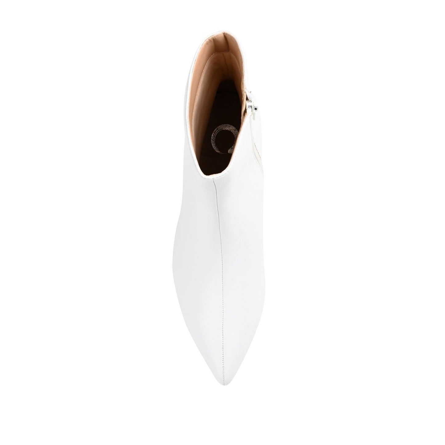 Journee ARELY POINTED TOE BOOTIES IN WIDE - White PU