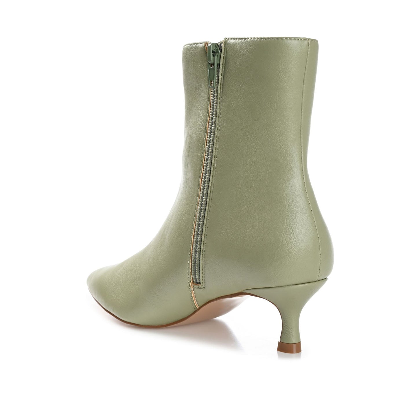 Journee ARELY POINTED TOE BOOTIES IN WIDE - Green PU