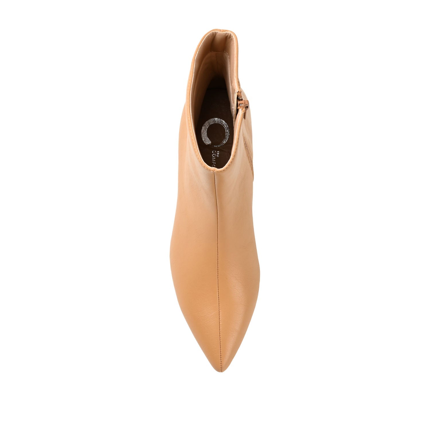 Journee ARELY POINTED TOE BOOTIES IN WIDE - Tan PU