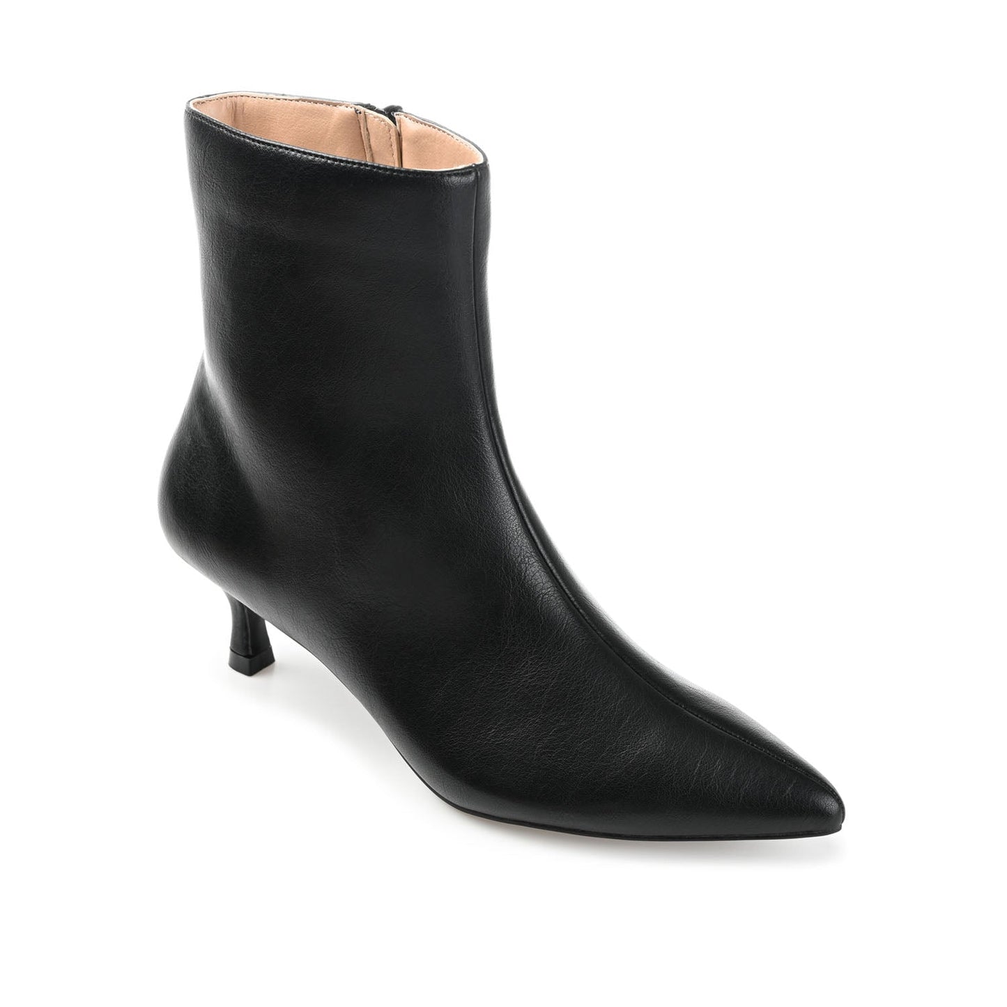 Journee ARELY POINTED TOE BOOTIES IN WIDE - Black PU