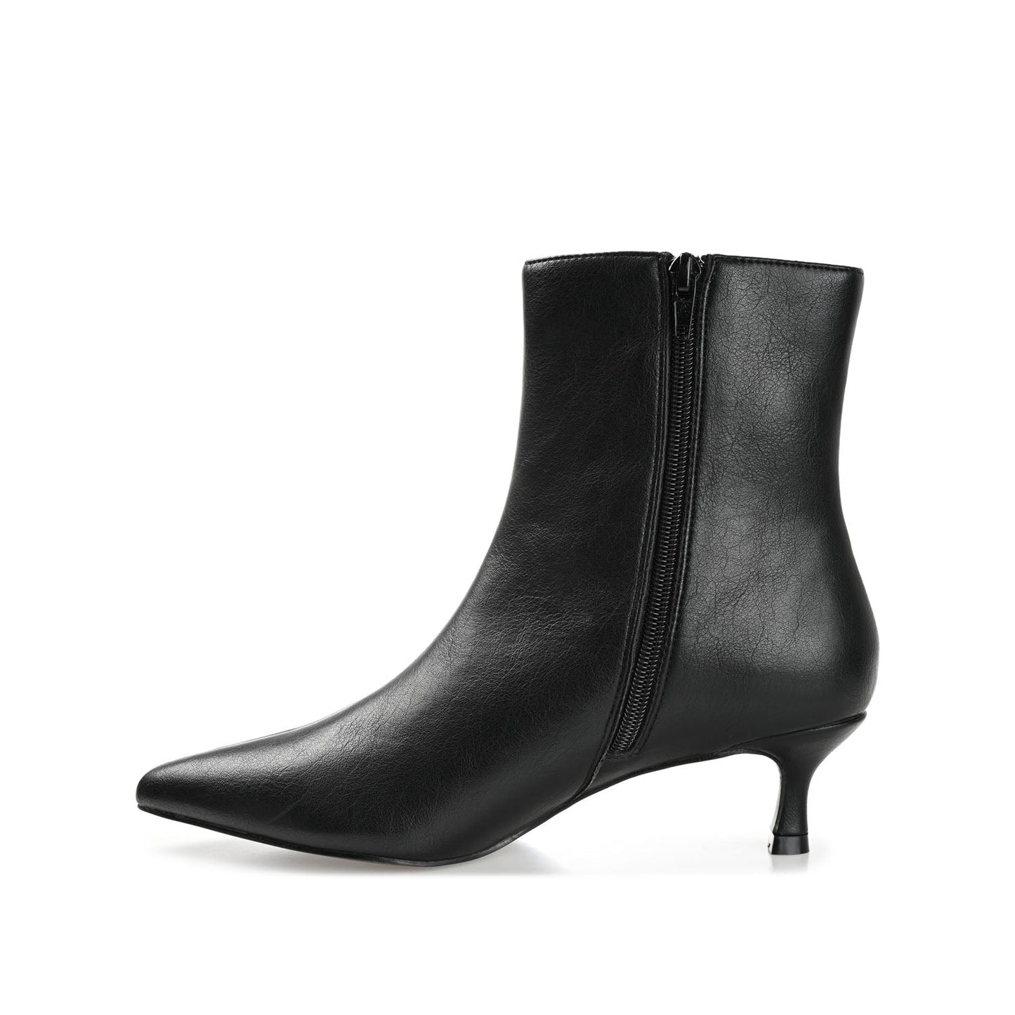 Journee ARELY POINTED TOE BOOTIES IN WIDE - Black PU