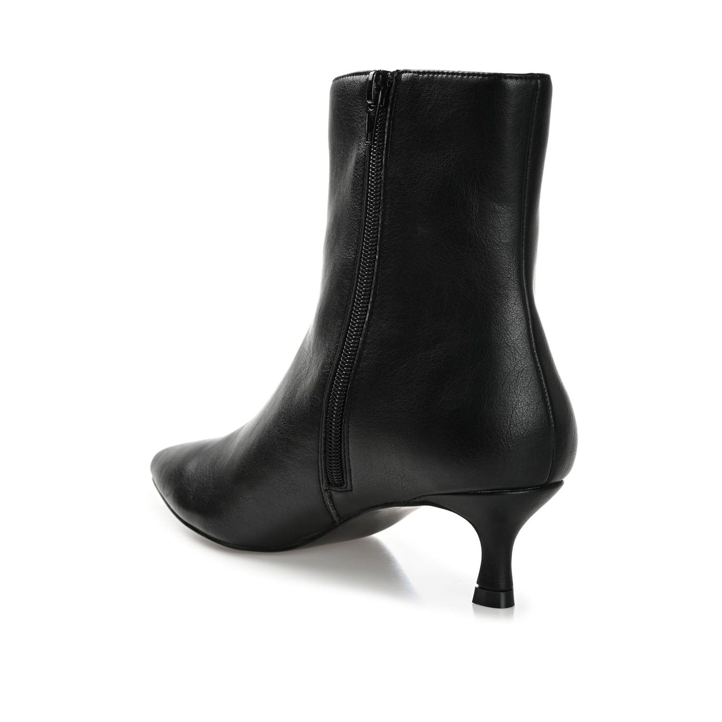 Journee ARELY POINTED TOE BOOTIES IN WIDE - Black PU
