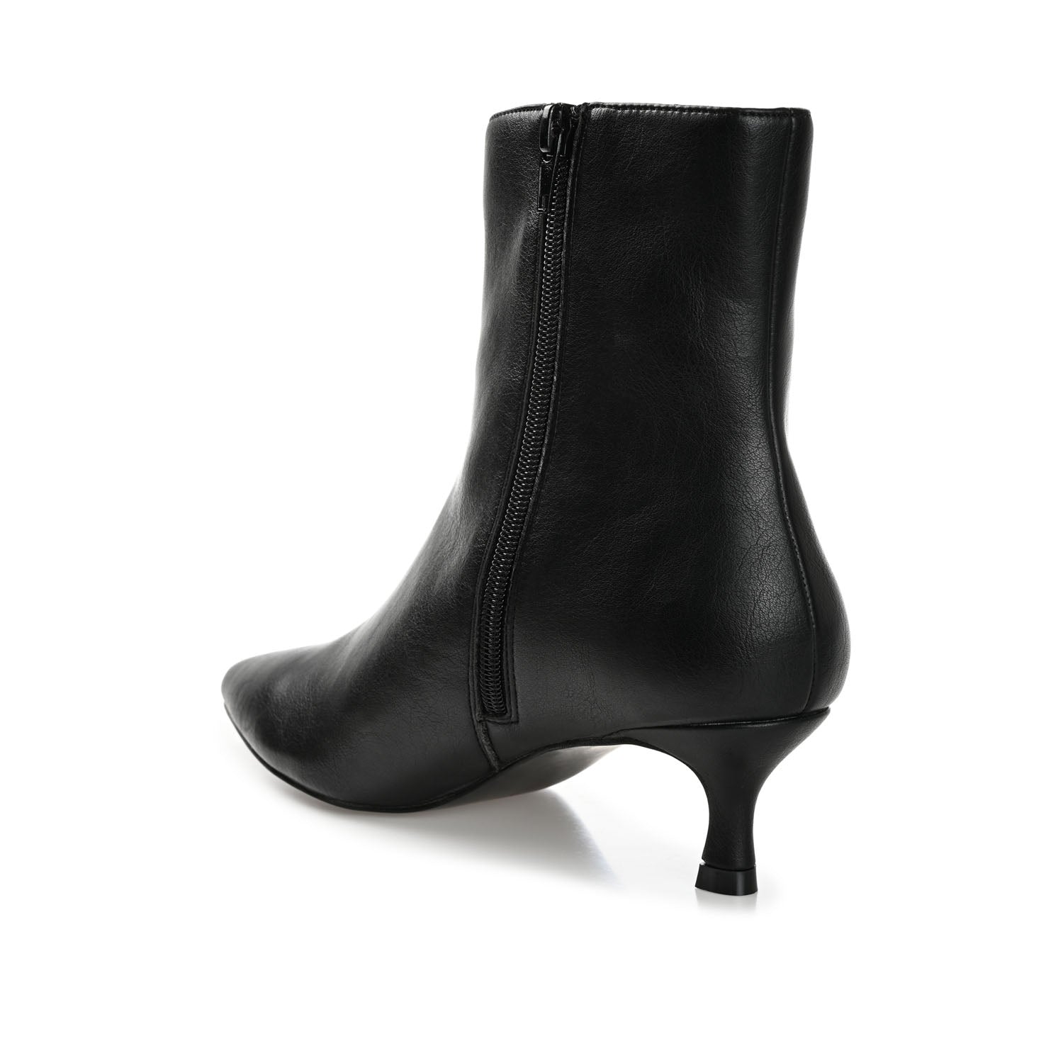 Journee ARELY POINTED TOE BOOTIES IN WIDE - Black PU