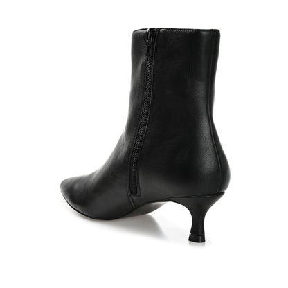 Journee ARELY POINTED TOE BOOTIES IN WIDE - Black PU