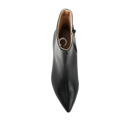 Journee ARELY POINTED TOE BOOTIES IN WIDE - Black PU