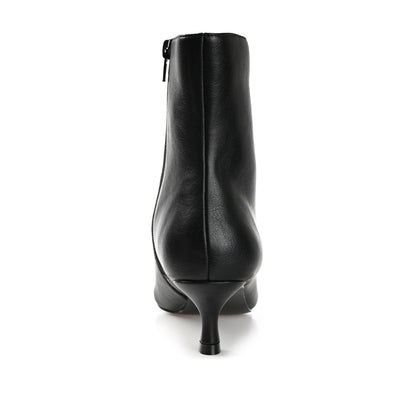 Journee ARELY POINTED TOE BOOTIES IN WIDE - Black PU