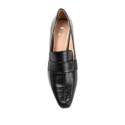 Journee CELINA KITTEN HEEL LOAFERS IN WIDE - Black