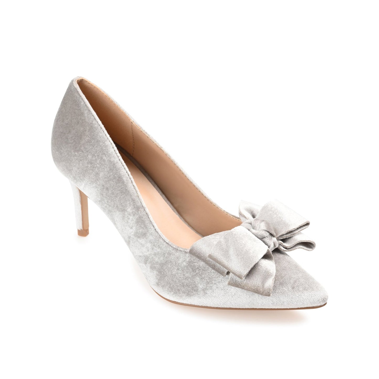 Journee CRYSTOL STILETTO PUMP HEELS IN WIDE - Grey