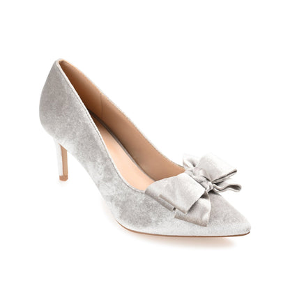 Journee CRYSTOL STILETTO PUMP HEELS IN WIDE - Grey