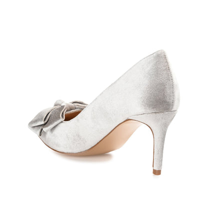 Journee CRYSTOL STILETTO PUMP HEELS IN WIDE - Grey