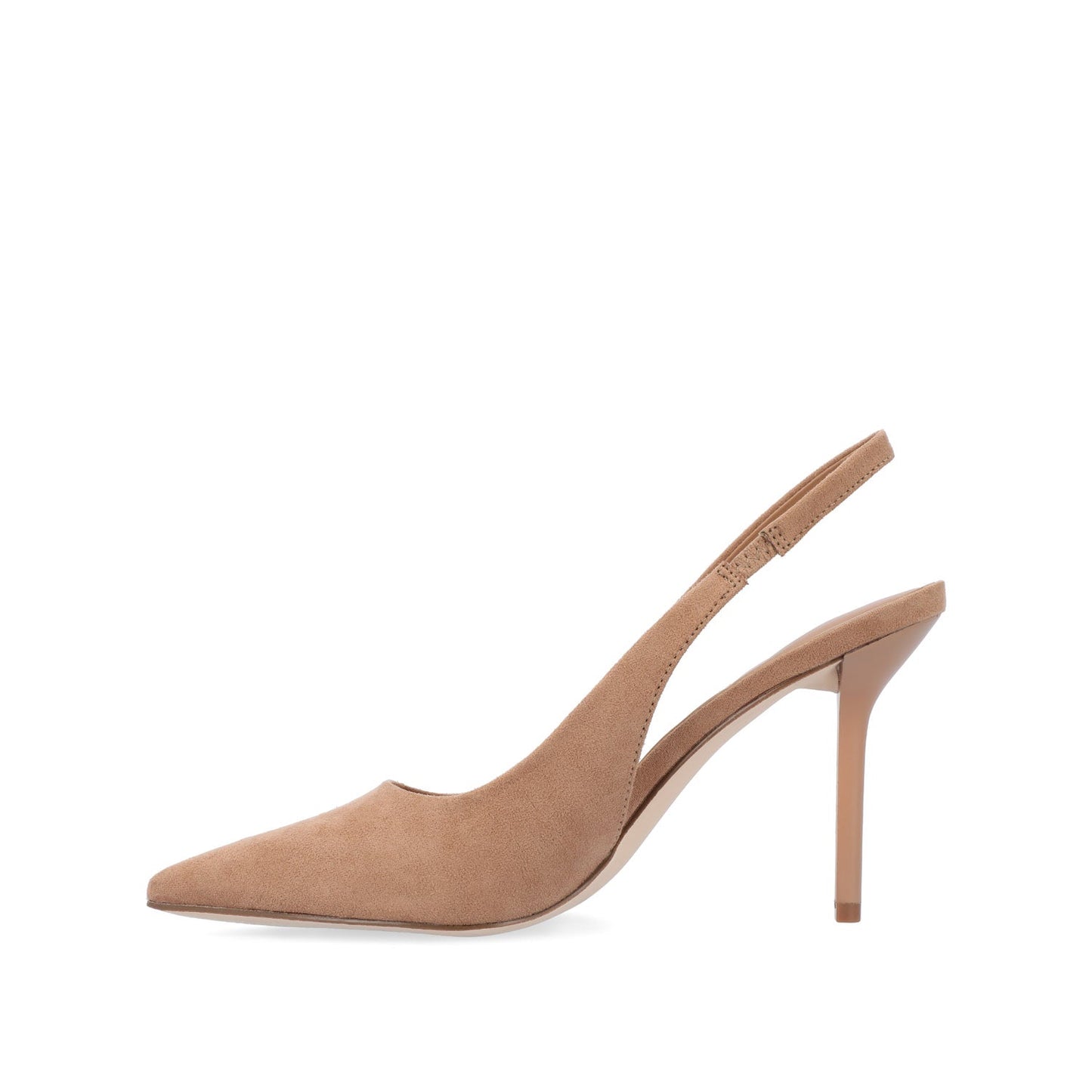 Journee ELENNEY STILETTO HEELS IN WIDE - Tan Faux Suede