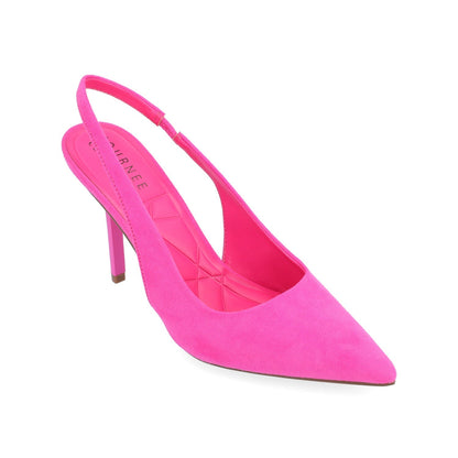 Journee ELENNEY STILETTO HEELS IN WIDE - Fuchsia Faux Suede