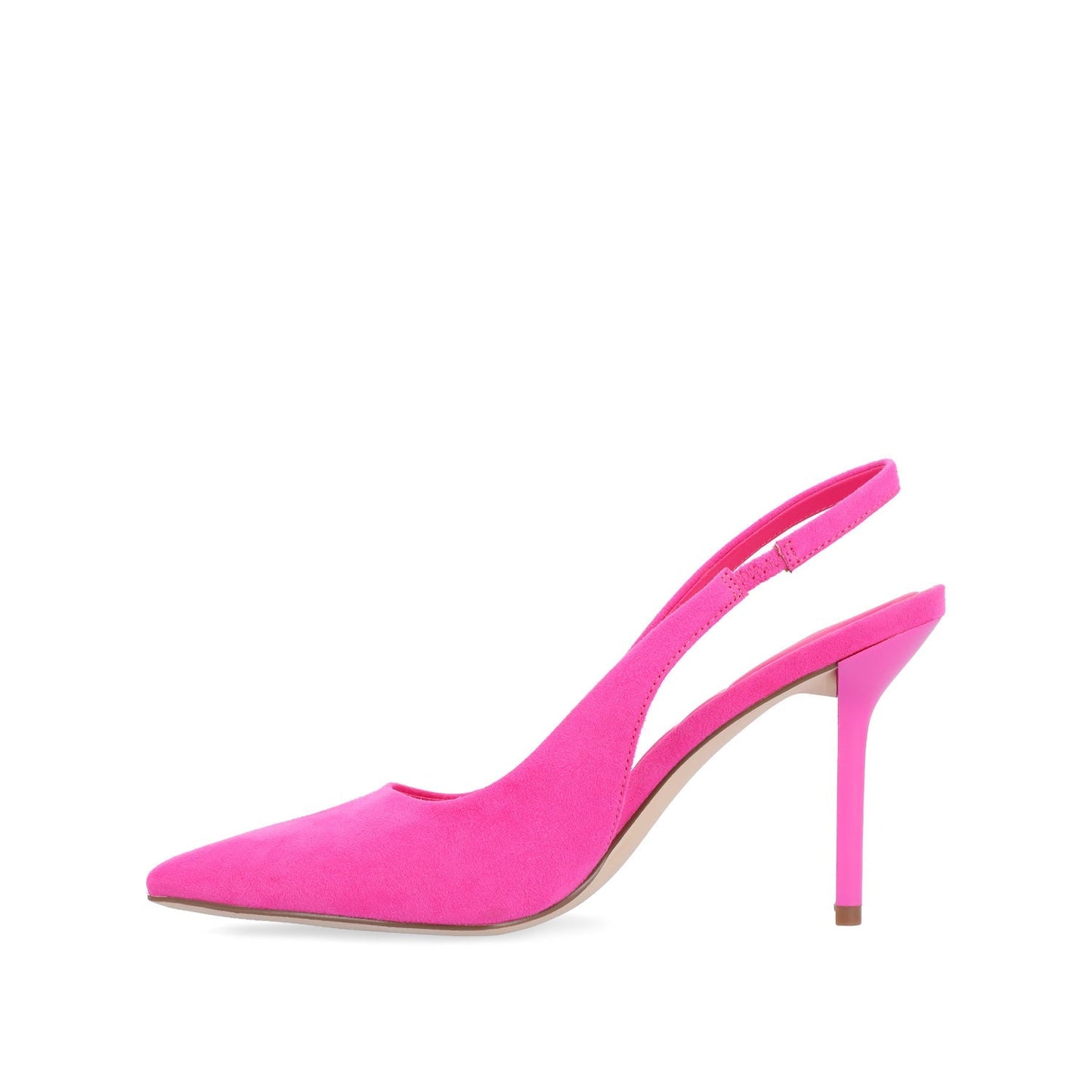 Journee ELENNEY STILETTO HEELS IN WIDE - Fuchsia Faux Suede
