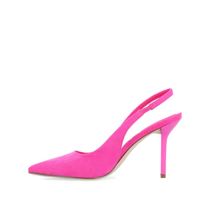 Journee ELENNEY STILETTO HEELS IN WIDE - Fuchsia Faux Suede
