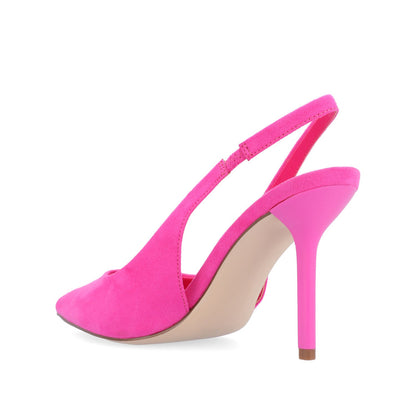 Journee ELENNEY STILETTO HEELS IN WIDE - Fuchsia Faux Suede